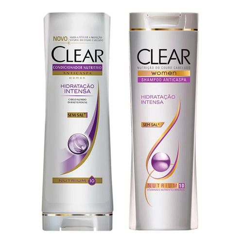 Kit Shampoo + Condicionador Clear Hidratação Intensa 200ml Kit Shampoo + Condicionador Clear Hidratação Intensa 200ml