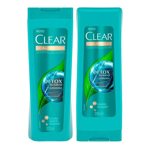 Kit Clear Detox Diário Shampoo 200ml + Condicionador 200ml