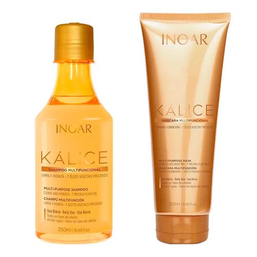 Kit Inoar Kálice Shampoo 250ml + Máscara 250ml + Necessaire Kit Inoar Kálice Shampoo 250ml + Máscara 250ml + Necessaire