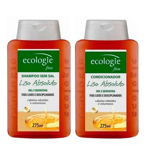 Kit Shampoo + Condicionador Ecologie Liso Absoluto Mel 275ml Kit Shampoo + Condicionador Ecologie Liso Absoluto Mel 275ml