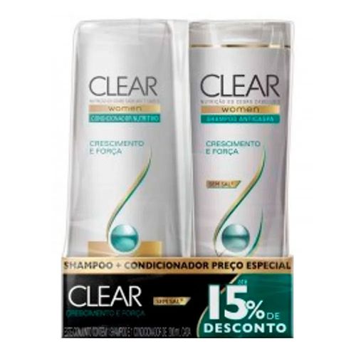 Kit Shampoo + Condicionador Clear Crescimento E Força 200ml Kit Shampoo + Condicionador Clear Crescimento E Força 200ml