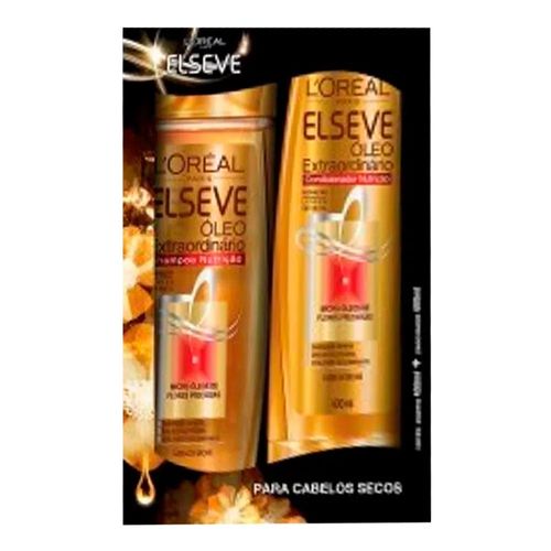 Kit Shampoo Elseve Óleo Extraordinário Nutrição 400ml + Condicionador 400ml Kit Shampoo Elseve Óleo Extraordinário Nutrição 400ml + Condicionador 400ml
