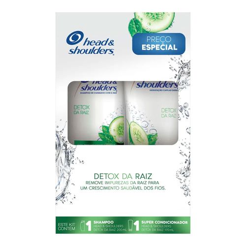 Kit Head & Shoulders Shampoo Detox da Raíz 200ml + Super Condicionador 170ml Kit Head & Shoulders Shampoo Detox da Raíz 200ml + Super Condicionador 170ml