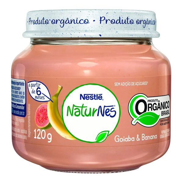 Papinha Orgânica Nestlé Naturnes Goiaba e Banana 120g