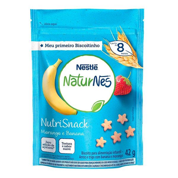 Biscoito Nestlé Naturnes Nutrisnack Morango e Banana 42g