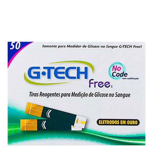 Tiras Regentes Para Medição de Glicose G-Tech Free 50 Unidades Tiras Regentes Para Medição de Glicose G-Tech Free 50 Unidades