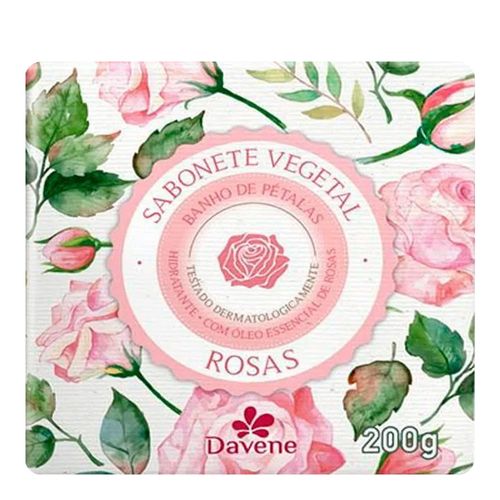 Sabonete Vegetal em Barra Davene Rosa Vermelha 200g Sabonete Vegetal em Barra Davene Rosa Vermelha 200g