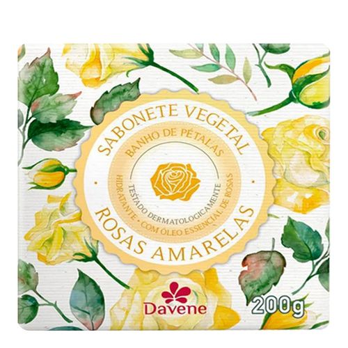 Sabonete Vegetal em Barra Davene Rosa Amarela 200g Sabonete Vegetal em Barra Davene Rosa Amarela 200g