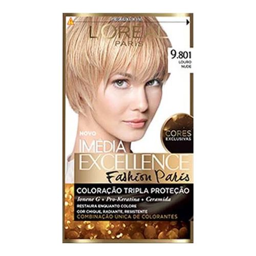 Tintura Permanente Imédia Excellence De L’oréal Paris 9.801 Louro Nude Tintura Permanente Imédia Excellence De L’oréal Paris 9.801 Louro Nude