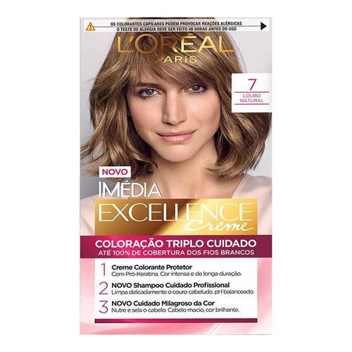 Tintura Permanente L'oréal Paris Imédia Excellence 7.0 Louro Natural Tintura Permanente L'oréal Paris Imédia Excellence 7.0 Louro Natural