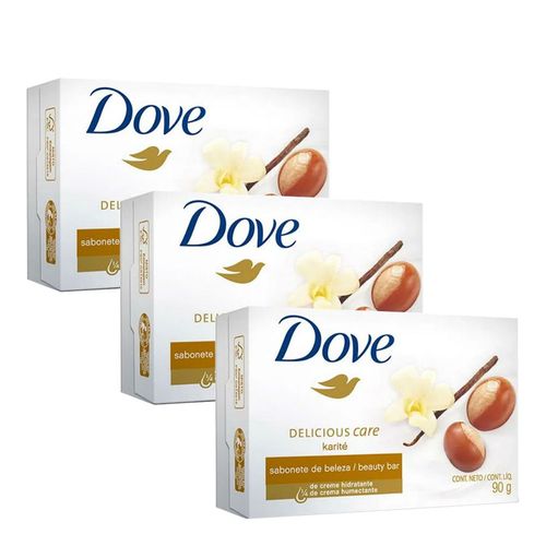 Sabonete Dove Regular Manteiga de Karité 90g C/ 3 Unidades Sabonete Dove Regular Manteiga de Karité 90g C/ 3 Unidades