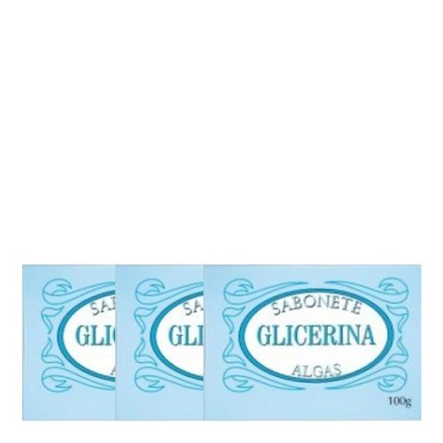 Sabonete De Glicerina com Algas Augusto Caldas 100g C/3 Sabonete De Glicerina com Algas Augusto Caldas 100g C/3