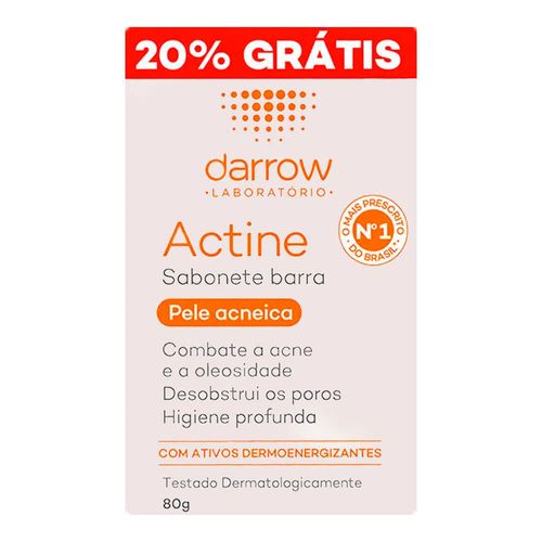 Sabonete Facial em Barra Antiacne Darrow Actine 80g Sabonete Facial em Barra Antiacne Darrow Actine 80g
