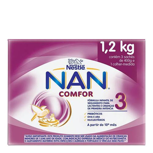 Fórmula Infantil Nan 3 Comfor 400g 3 Unidades