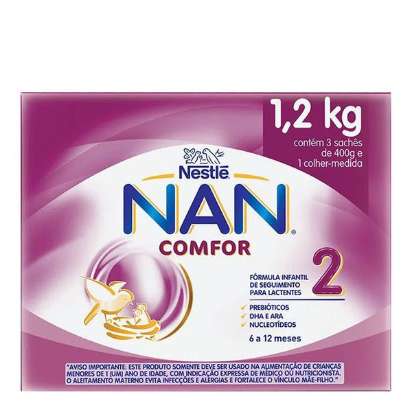 Fórmula Infantil Nan 2 Comfor 400g 3 Unidades