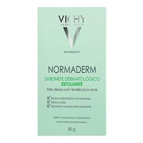 Sabonete Dermatológico Esfoliante Vichy Normaderm 80g Sabonete Dermatológico Esfoliante Vichy Normaderm 80g