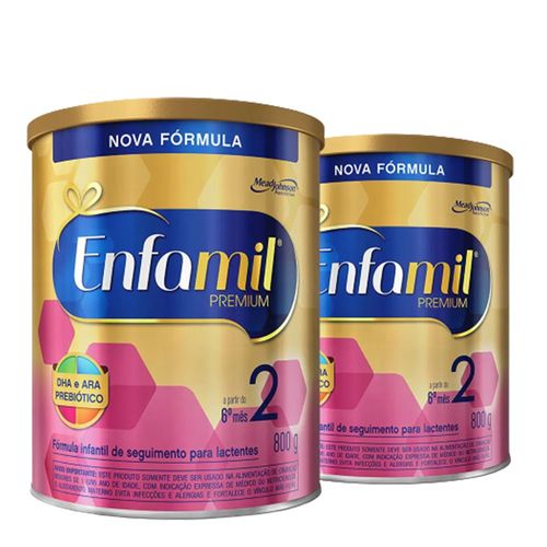Fórmula Infantil Enfamil 2 1600g 2 Unidades Fórmula Infantil Enfamil 2 1600g 2 Unidades