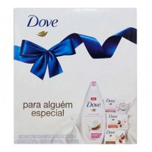 Kit Sabonete Dove 3 Sabonetes Em Barra + 1 Sabonete Líquido Kit Sabonete Dove 3 Sabonetes Em Barra + 1 Sabonete Líquido