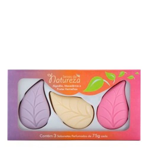 Kit Sabonete em Barra Seivas da Natureza Folha 75g - 3 unidades Kit Sabonete em Barra Seivas da Natureza Folha 75g - 3 unidades
