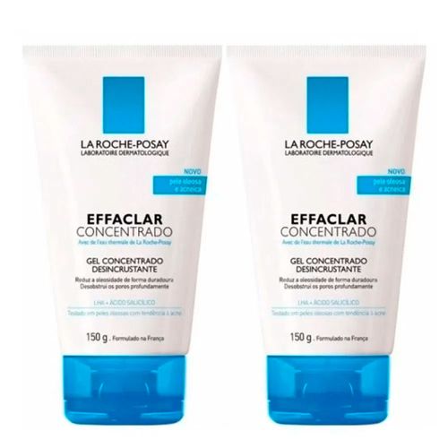 Kit Limpeza Facial La Roche-Posay Effaclar Gel Concentrado 150g C/ 2 Unidades Kit Limpeza Facial La Roche-Posay Effaclar Gel Concentrado 150g C/ 2 Unidades