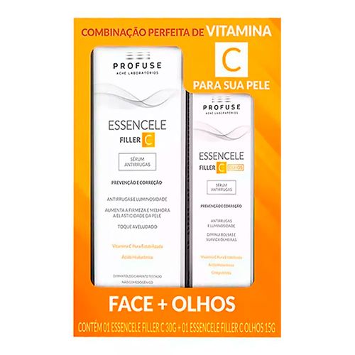 Kit Sérum Antirrugas Profuse Essencele Filler C Face 30g + C Olhos 15g Kit Sérum Antirrugas Profuse Essencele Filler C Face 30g + C Olhos 15g