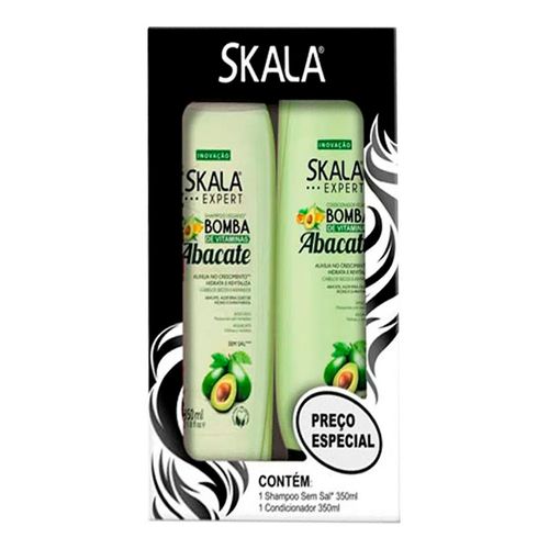 Kit Skala Shampoo 350ml + Condicionador Bomba de Vitamina Abacate 350ml