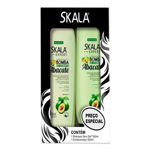 Kit Skala Shampoo 350ml + Condicionador Bomba de Vitamina Abacate 350ml Kit Skala Shampoo 350ml + Condicionador Bomba de Vitamina Abacate 350ml