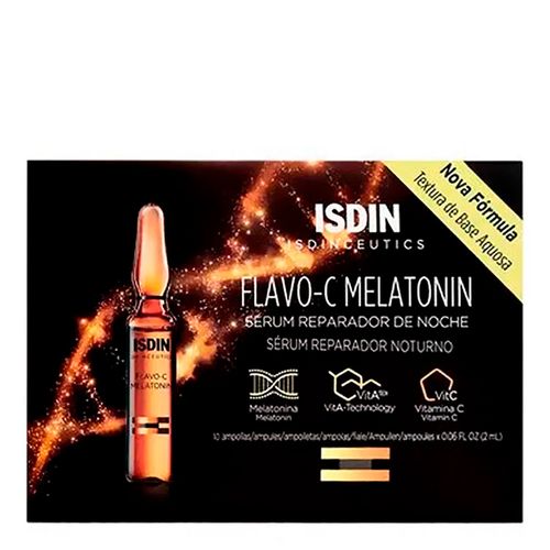 Kit Sérum Reparador Isdin Isdinceutics Flavo-C Melatonin Noturno 2ml 10 Unidades Kit Sérum Reparador Isdin Isdinceutics Flavo-C Melatonin Noturno 2ml 10 Unidades