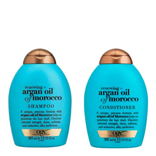 Kit Ogx Shampoo + Condicionador Argan Oil Of Morocco 385ml Kit Ogx Shampoo + Condicionador Argan Oil Of Morocco 385ml
