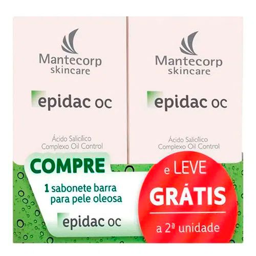 Kit Sabonete em Barra Facial Epidac Oc Para Pele Oleosa 90g 2 Unidades Kit Sabonete em Barra Facial Epidac Oc Para Pele Oleosa 90g 2 Unidades