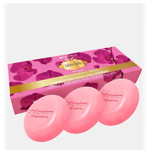 Kit Sabonete em Barra Phytoderm Sexy Girl 90g 3 Unidades