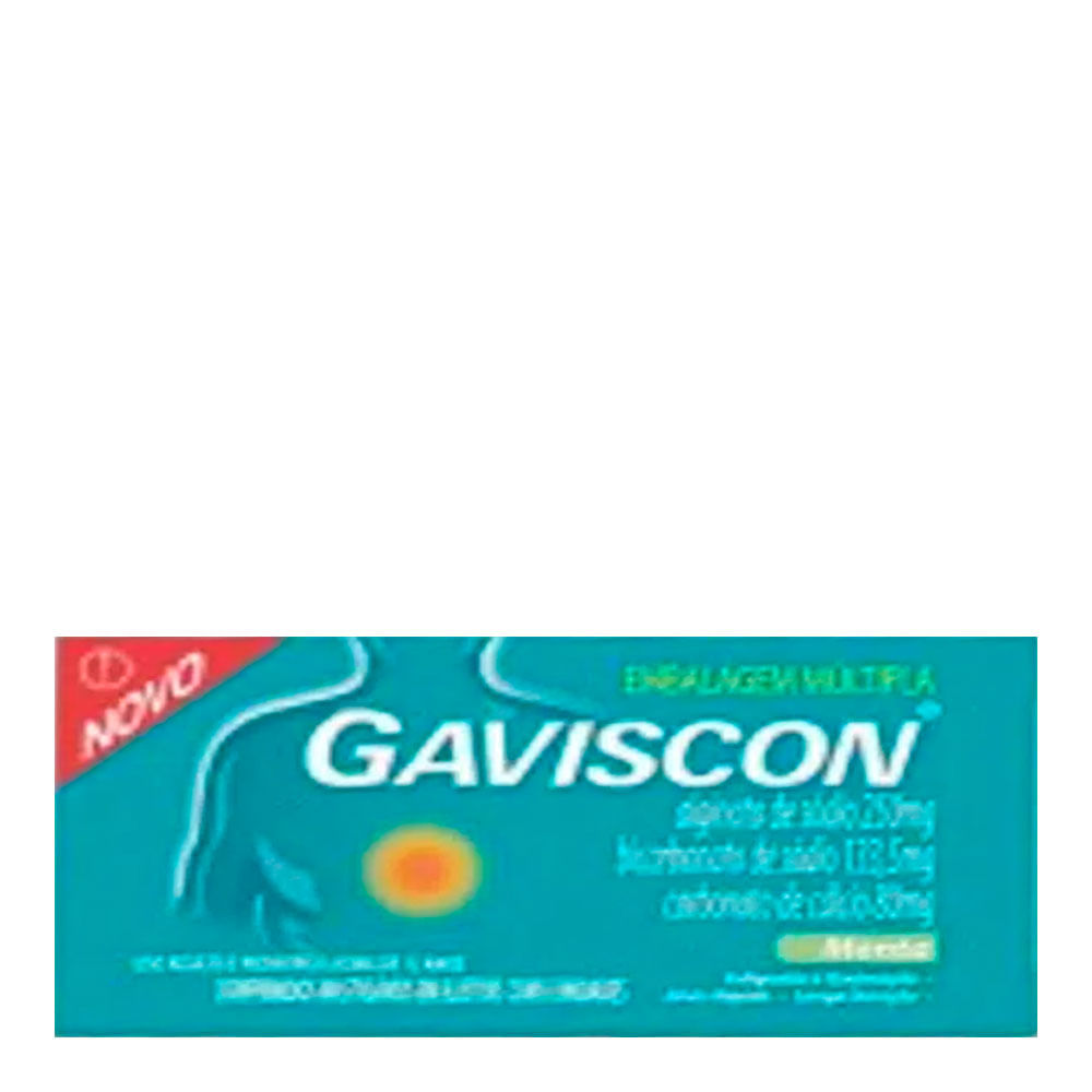 Antiácido Gaviscon 250mg + 133,5mg + 80mg 8 Comprimidos