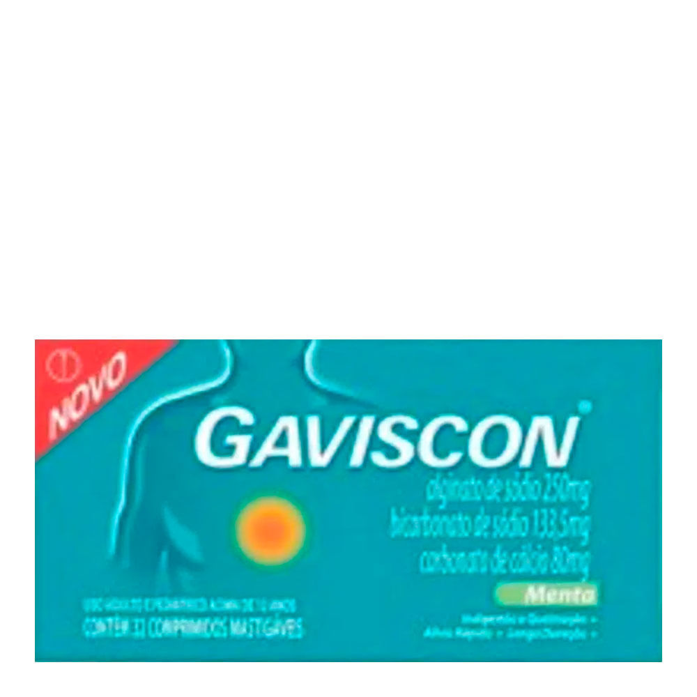 Antiácido Gaviscon 250mg + 133,5mg + 80mg 32 Comprimidos