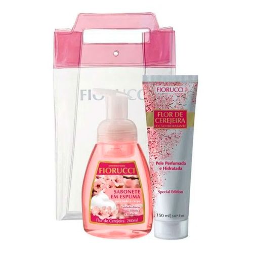 Kit Banho Fiorucci Flor de Cerejeira Sabonete em Espuma 260ml + Loção Hidratante 150ml Kit Banho Fiorucci Flor de Cerejeira Sabonete em Espuma 260ml + Loção Hidratante 150ml