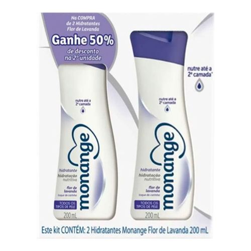 Kit Hidratante Monange Flor de Lavanda C/ 2 Unidades Kit Hidratante Monange Flor de Lavanda C/ 2 Unidades