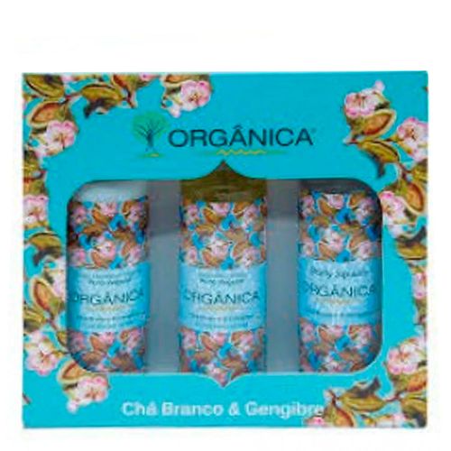 Kit Tri Set Orgânica Chá Branco e Gengibre Hidratante + Sabonete Líquido + Body Splash Kit Tri Set Orgânica Chá Branco e Gengibre Hidratante + Sabonete Líquido + Body Splash