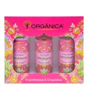 Kit Tri Set Orgânica Framboesa e Orquídea Hidratante + Sabonete Líquido + Body Splash