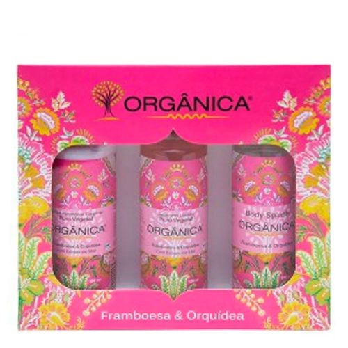 Kit Tri Set Orgânica Framboesa e Orquídea Hidratante + Sabonete Líquido + Body Splash Kit Tri Set Orgânica Framboesa e Orquídea Hidratante + Sabonete Líquido + Body Splash