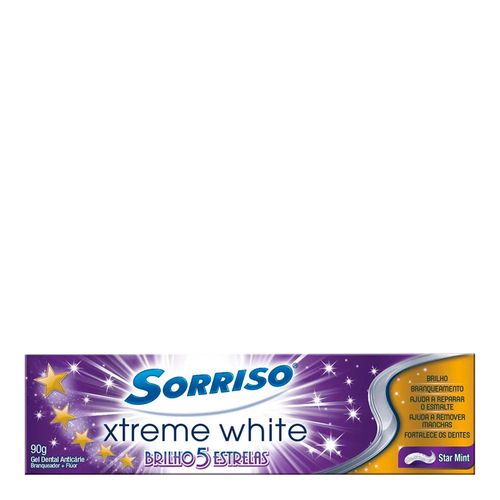Creme Dental Sorriso Xtreme White Brilho 5 Estrelas 90g Creme Dental Sorriso Xtreme White Brilho 5 Estrelas 90g