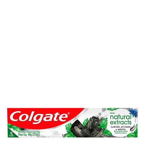 Gel Dental Colgate Purificante Natural Extracts Carvão Ativado e Menta 40g Gel Dental Colgate Purificante Natural Extracts Carvão Ativado e Menta 40g