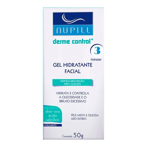 Gel Hidratante Facial Nupill Derme Control 50g Gel Hidratante Facial Nupill Derme Control 50g