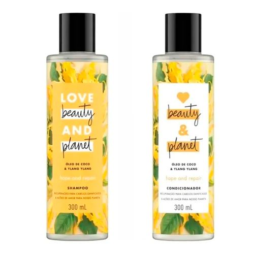 Kit Love Beauty and Planet Óleo de Coco & Ylang Ylang Shampoo 300ml + Condicionador 300ml + Lata
