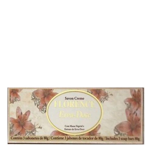Kit Sabonete Florence Erva Doce Luxo 40g 3 Unidades Kit Sabonete Florence Erva Doce Luxo 40g 3 Unidades