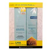 Kit SkinCeuticals Protetor Solar Facial UV Oil Defense FPS80 40g + Gel de Limpeza Lha Cleasing 80g