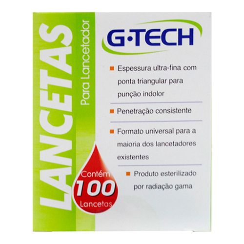 Lancetas G-Tech 100 Unidades Lancetas G-Tech 100 Unidades
