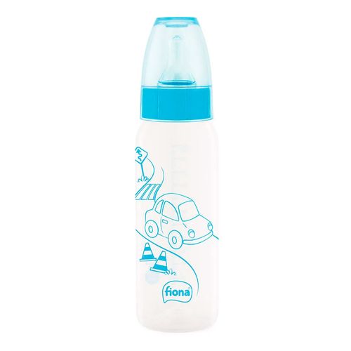 Mamadeira Fiona Clássica Silicone Azul 240ml Mamadeira Fiona Clássica Silicone Azul 240ml