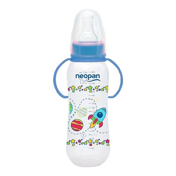 Mamadeira Neopan Com Alça Azul 250ml
