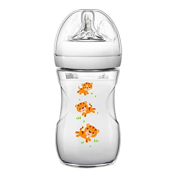 Mamadeira Pétala Avent Tigre Transparente 260ml