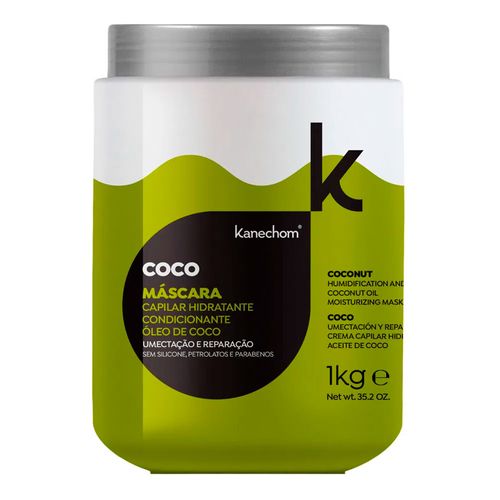 Máscara de Tratamento Capilar Kanechom Coco Umectação e Reparação 1Kg Máscara de Tratamento Capilar Kanechom Coco Umectação e Reparação 1Kg