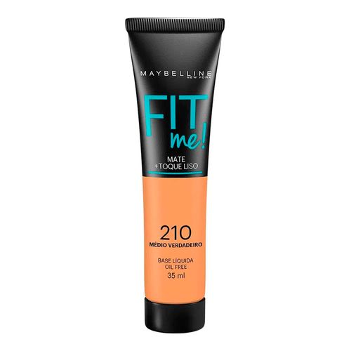 Maybelline Base Líquida Oil Free Fit Me! Cor 210 Médio Verdadeiro 35ml Maybelline Base Líquida Oil Free Fit Me! Cor 210 Médio Verdadeiro 35ml